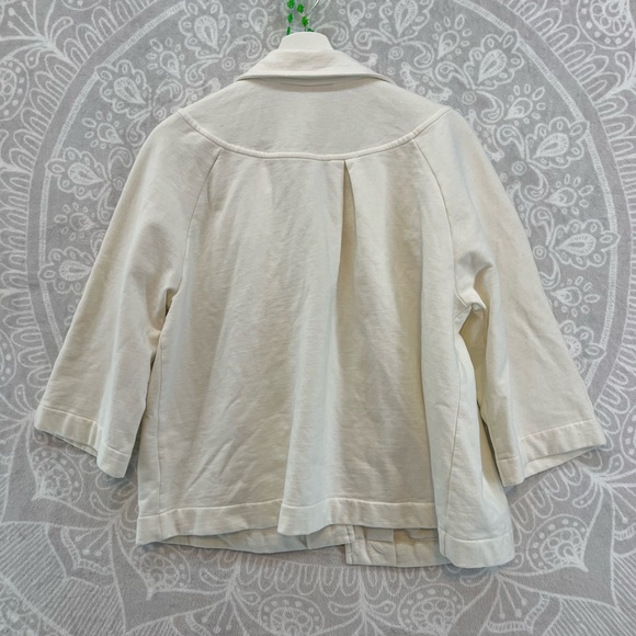 CROFT & BARROW CREAM CAPE BLAZER JACKET WARM XL TOP SHIRT BLOUSE POCKETS EUC - Picture 4 of 16